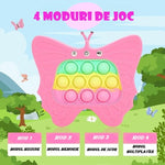 Jucarie Interactiva Tip Consola pentru Copii, Flippy, Diferite Moduri de Joc, 120 Nivele, Material ABS/silicon, Sunete