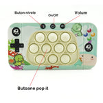 Jucarie interactiva tip consola pentru copii Flippy, speed push whack-a-mole, joc de viteza pop it, material