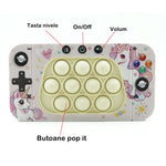 Jucarie interactiva tip consola pentru copii Flippy, speed push whack-a-mole, joc de viteza pop it, material