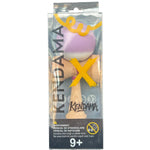 Kendama X Originala, Profesionala, Flippy, din Lemn cu Bila Cauciucata, 18 x 6 x 7 cm, Gradient Mov/Alb