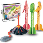 Jucarie pentru Copii, Flippy, Lansator de Rachete cu Piciorul, un Singur Lansator, 3 Rachete Donozauri cu Lumini, 30 cm