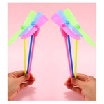 Set 4 Jucarii Libelula Zburatoare, Distractive pentru Copii, Flippy, Aruncatoare Manuale din Plastic, cu Lumini,