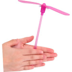 Set 4 Jucarii Libelula Zburatoare, Distractive pentru Copii, Flippy, Aruncatoare Manuale din Plastic, cu Lumini,