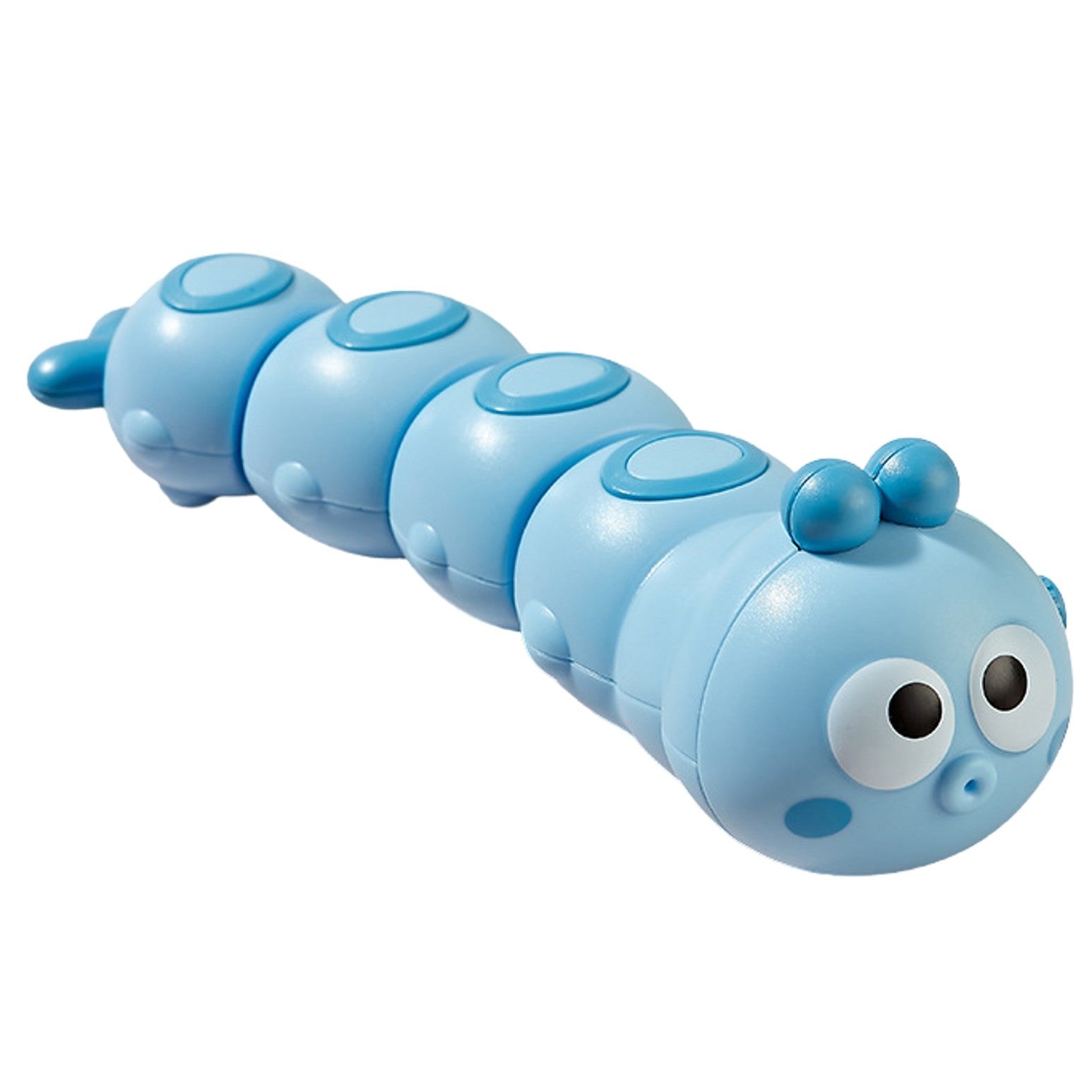 Jucarie mecanica pentru copii Flippy, omida haioasa, material ABS, cu cheita, distractiva, se taraste, se misca, 15 x 4