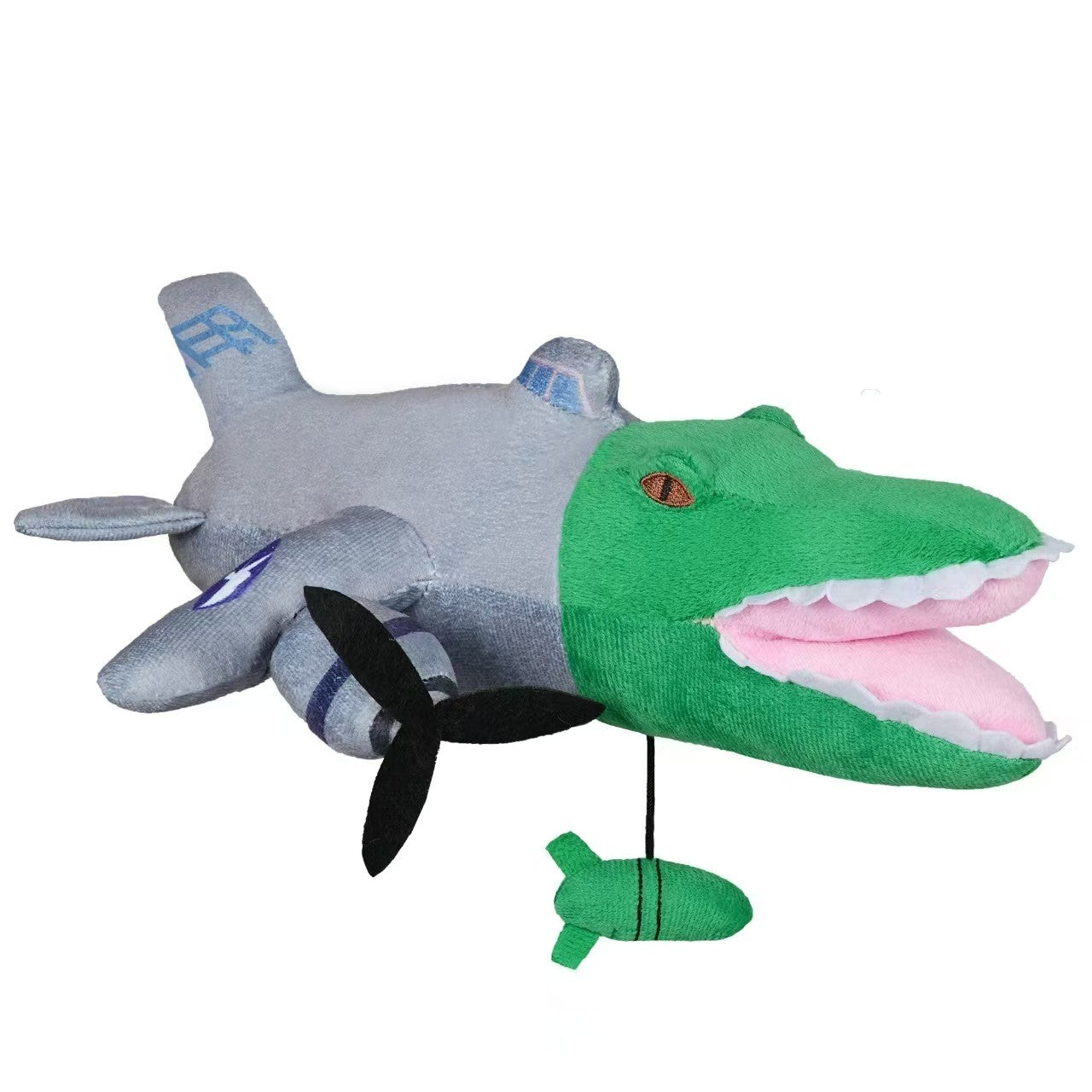 Jucarie Moale de Plus Italian Brainrot, Flippy, cu Agatatoare, Model Bombardiro Crocodilo Avion, Jucarie Moale pentru