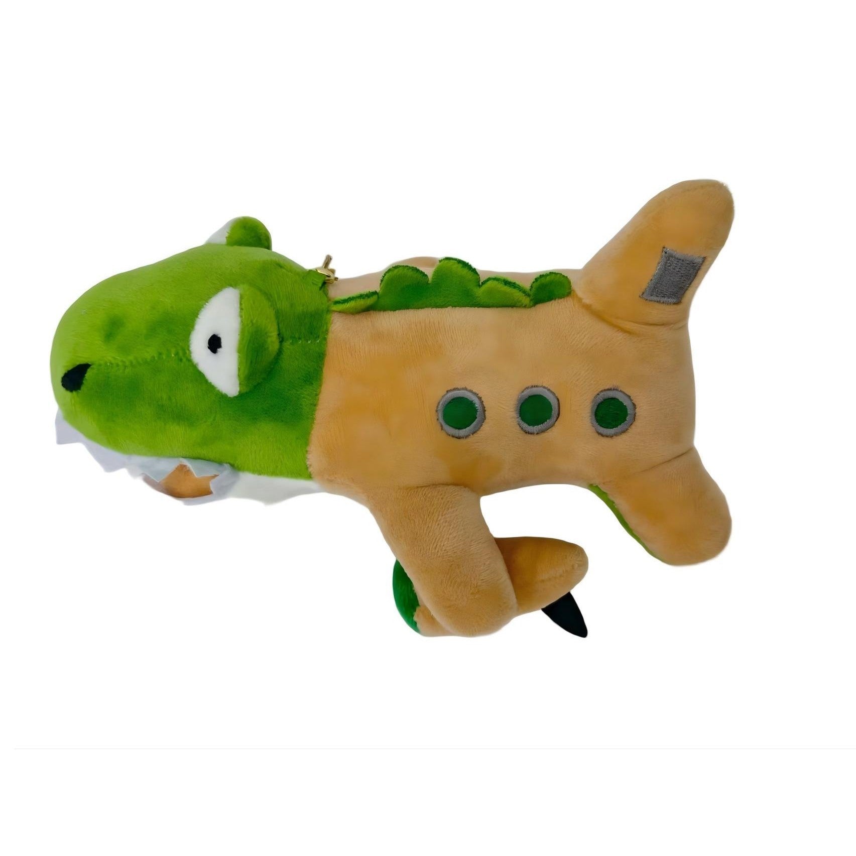 Jucarie Moale de Plus de Tip Breloc, Flippy, Model Italian Brainrot Crocodilul Avion Bombardiro Crocodilo, 17 x 8 cm,