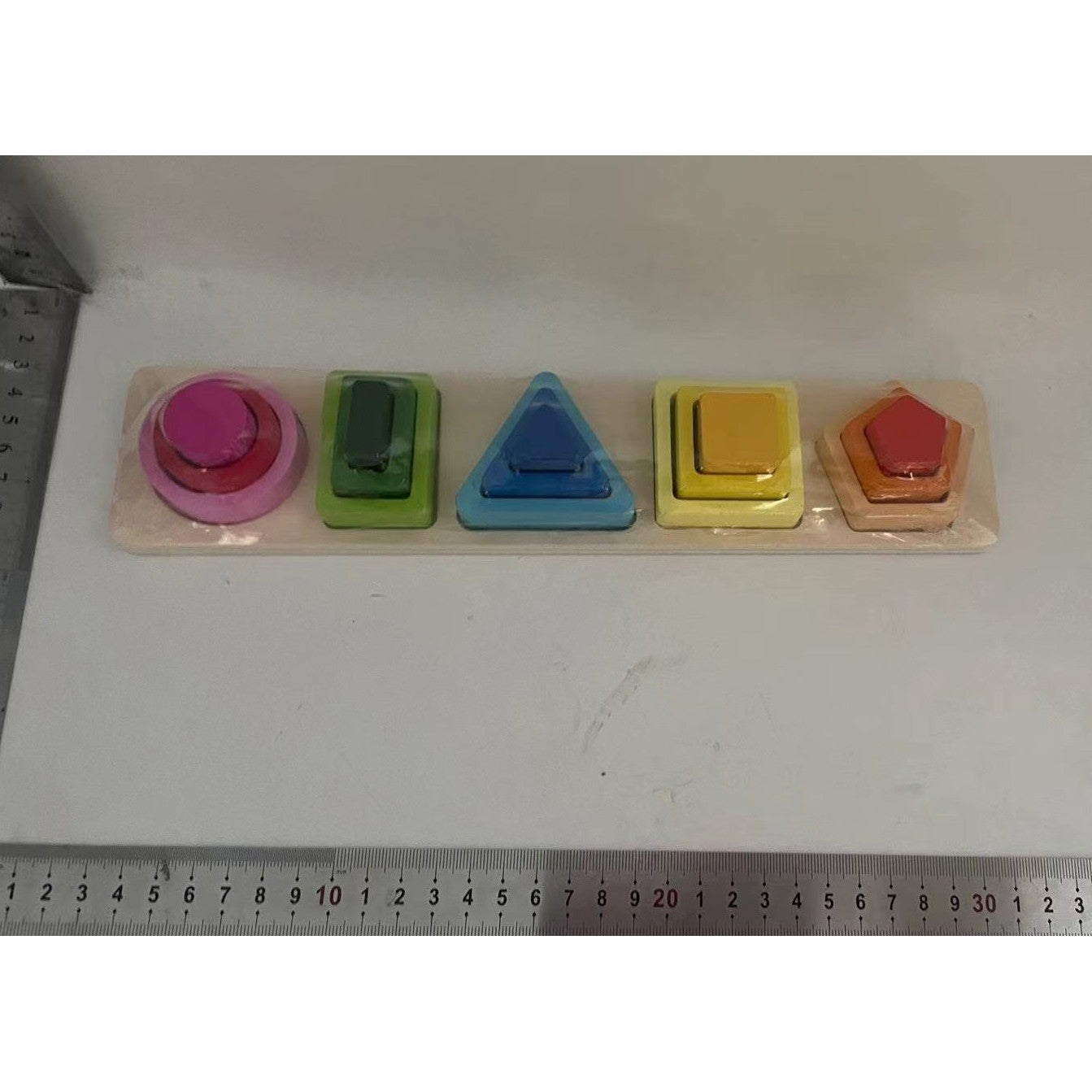 Jucarie Montessori din Lemn, Flippy, Tip Puzzle, cu 5 Forme Asimetrice, 15 Piese, Educativa, Interactiva, Creativa,