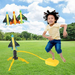 Jucarie pentru Copii, Flippy, Lansator de Rachete cu Piciorul, Un Lansator, 3 Rachete Fara Lumini, 3 Aircrafts, 42x36