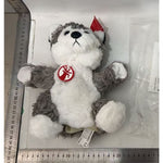 Papusa de Mana pentru Teatru de Papusi, Flippy, din Plus, 25 x 10 x 8 cm, Model Husky, Gri