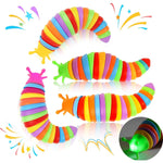 Jucarie Senzoriala Antistres, Flippy, Fidget Toys, Omida Curcubeu, 18.6 cm, Functie de Luminat, +3 Ani, Multicolor