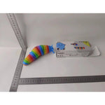 Jucarie senzoriala pentru copii, Flippy, melc, cu articulatii si lumini, 19 cm, multicolor