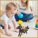 Jucarie Transformabila 2in1, Flippy, Golden Wing Flying Dragon, Masina/Dragon, Atractie Magnetica, +6 Ani, din ABS,