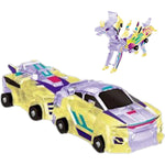 Jucarie Transformabila 2in1, Flippy, Crystal Wing Flying Dragon, Masina/Dragon, Atractie Magnetica, Fluorescent, +3