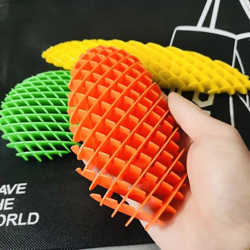 Jucarie Worm Fidget de Decompresie, Flippy, Anti Stres, Dimensiune Compacta 10 cm, Dimensiune Extinsa 24.5 cm,