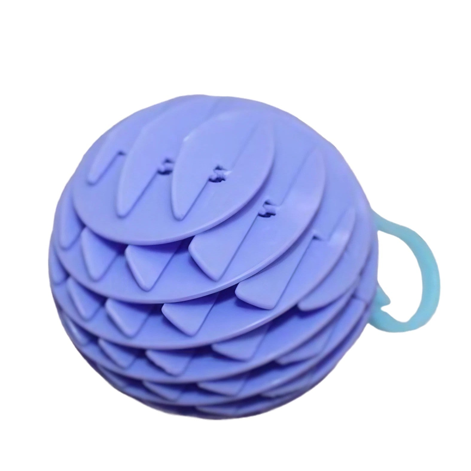 Jucarie Worm Fidget de Decompresie, Flippy, Anti Stres, Dimensiune Compacta 6 cm, Dimensiune Extinsa 15.5 cm, Albastru