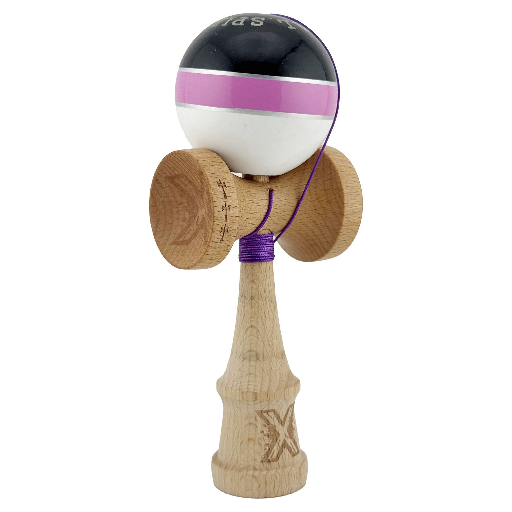 Kendama X ROYAL SPIKE Originala, Profesionala, Flippy, Big Cups V2, Super Sticky cu Cupe Mari, Rulment Metalic, din