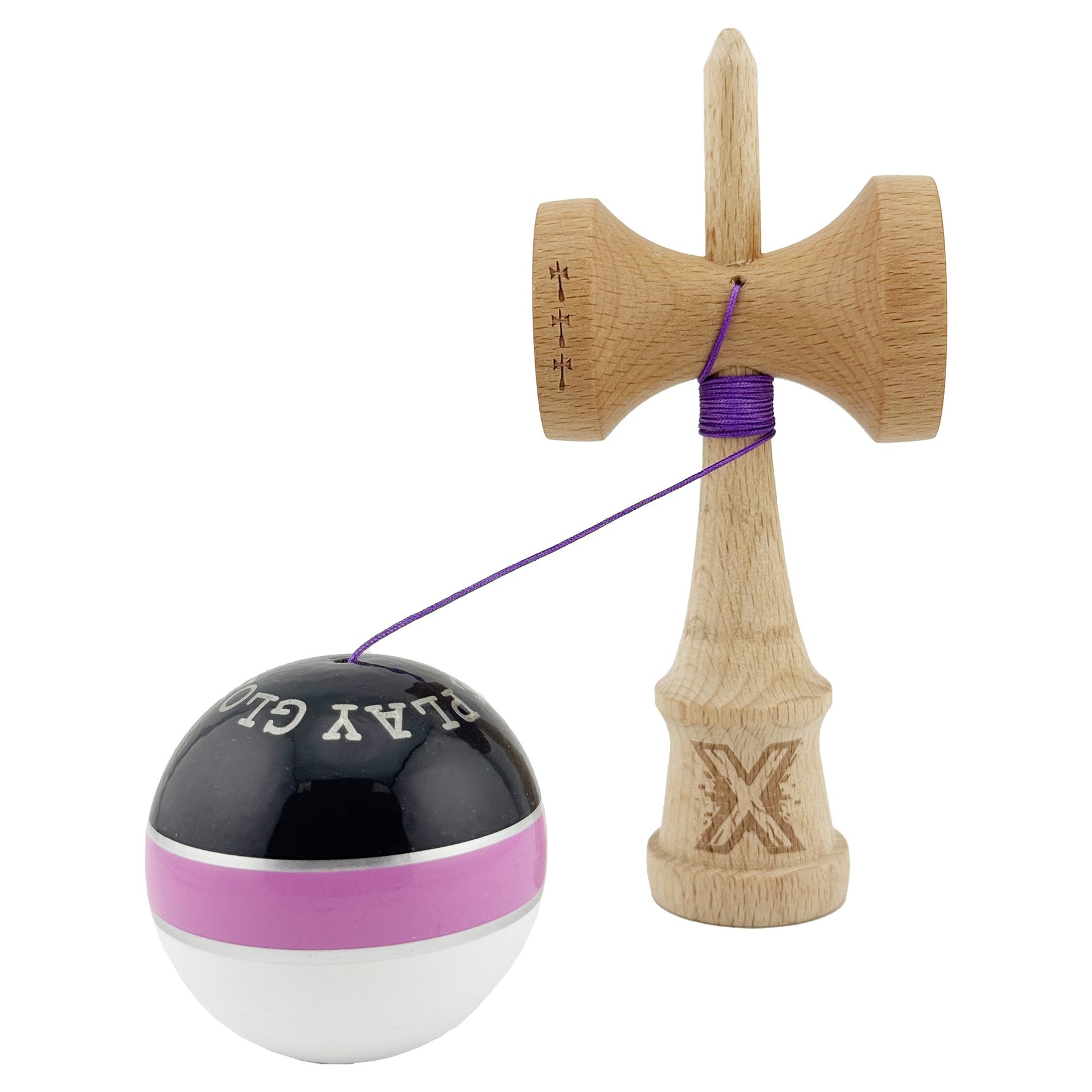 Kendama X ROYAL SPIKE Originala, Profesionala, Flippy, Big Cups V2, Super Sticky cu Cupe Mari, Rulment Metalic, din