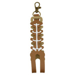 Husa pentru Kendama, Flippy, tip Pandativ/Breloc, Imprimeu Skull, din Piele Ecologica, 26 x 3.2 cm, Maro
