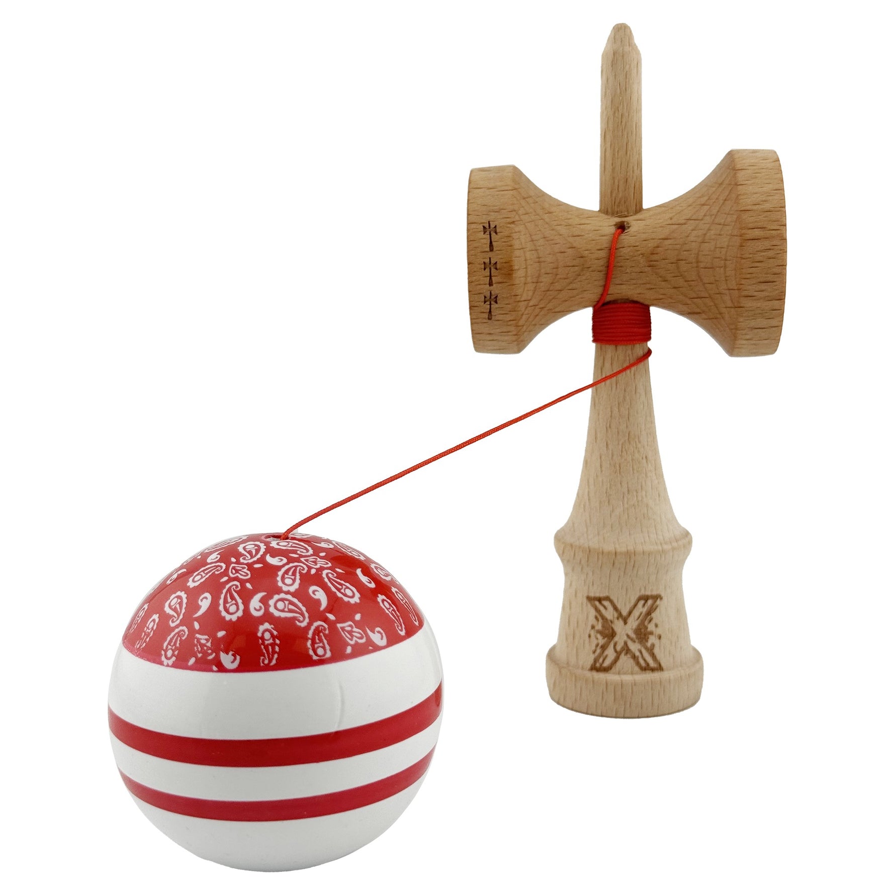 Kendama X CHICANOS Originala, Profesionala, Flippy, Big Cups V2, Super Sticky cu Cupe Mari, Rulment Metalic, din lemn