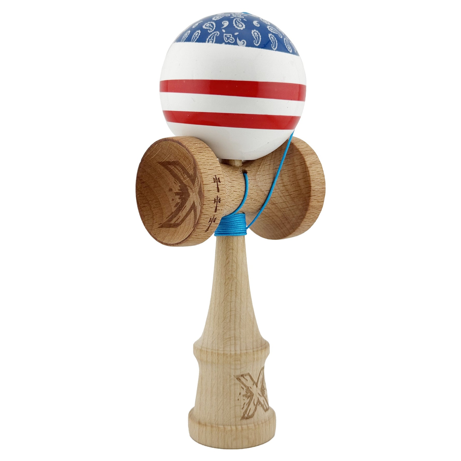 Kendama X CHICANOS Originala, Profesionala, Flippy, Big Cups V2, Super Sticky cu Cupe Mari, Rulment Metalic, din lemn