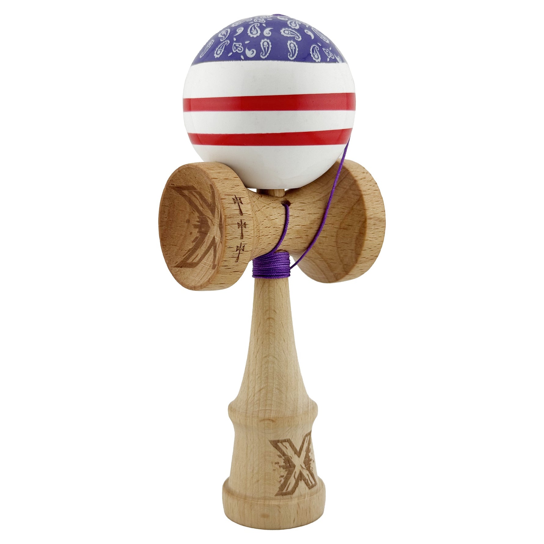 Kendama X CHICANOS Originala, Profesionala, Flippy, Big Cups V2, Super Sticky cu Cupe Mari, Rulment Metalic, din lemn