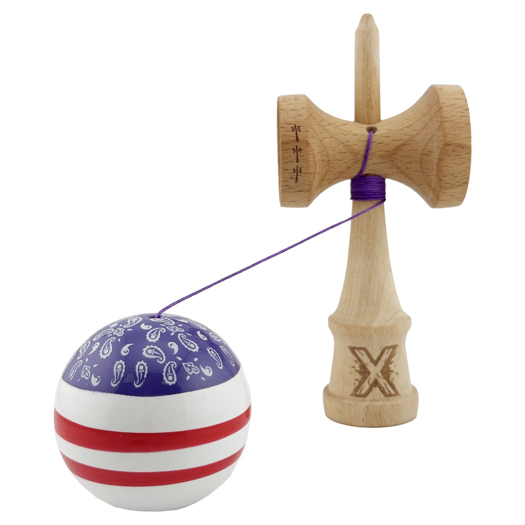 Kendama X CHICANOS Originala, Profesionala, Flippy, Big Cups V2, Super Sticky cu Cupe Mari, Rulment Metalic, din lemn
