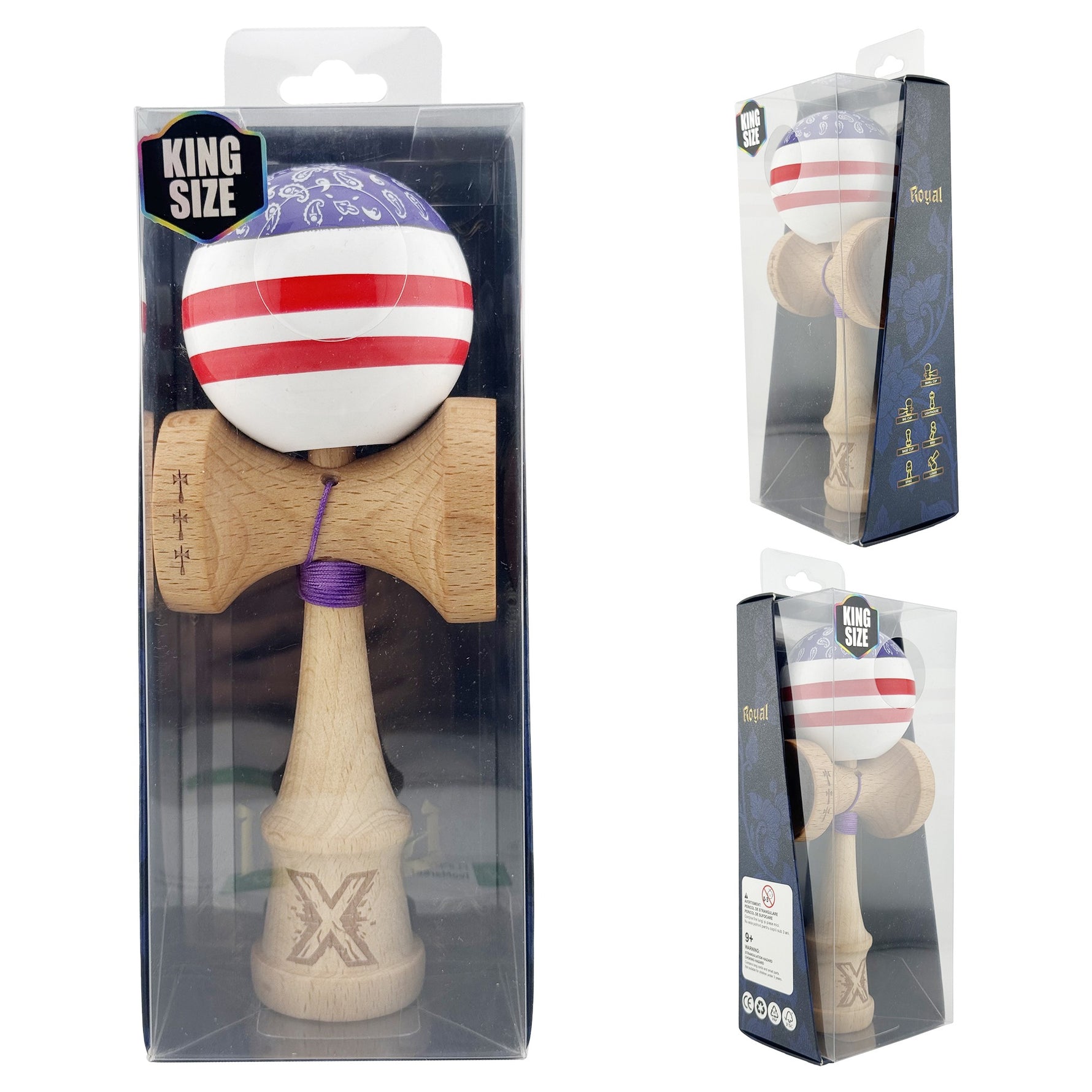 Kendama X CHICANOS Originala, Profesionala, Flippy, Big Cups V2, Super Sticky cu Cupe Mari, Rulment Metalic, din lemn