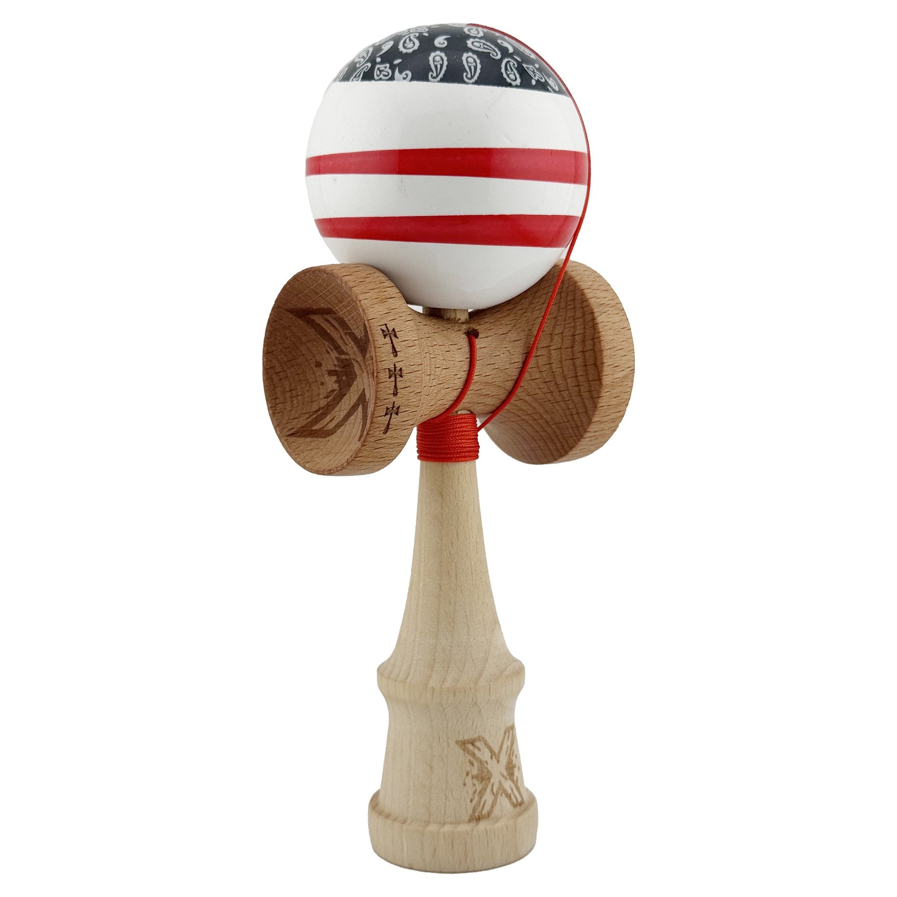 Kendama X CHICANOS Originala, Profesionala, Flippy, Big Cups V2, Super Sticky cu Cupe Mari, Rulment Metalic, din lemn
