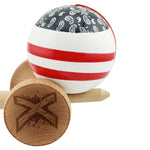 Kendama X CHICANOS Originala, Profesionala, Flippy, Big Cups V2, Super Sticky cu Cupe Mari, Rulment Metalic, din lemn