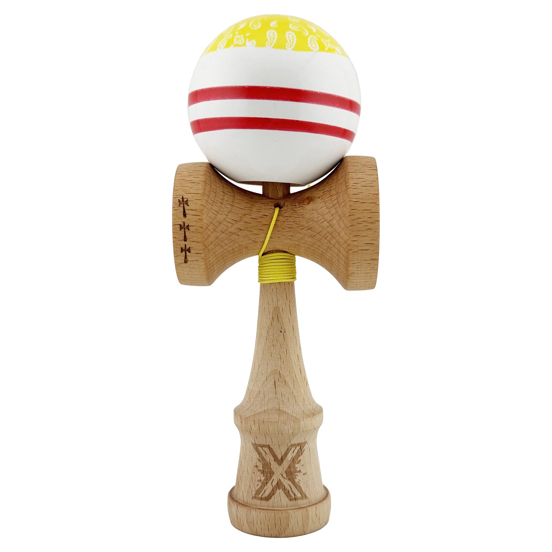 Kendama X CHICANOS Originala, Profesionala, Flippy, Big Cups V2, Super Sticky cu Cupe Mari, Rulment Metalic, din lemn