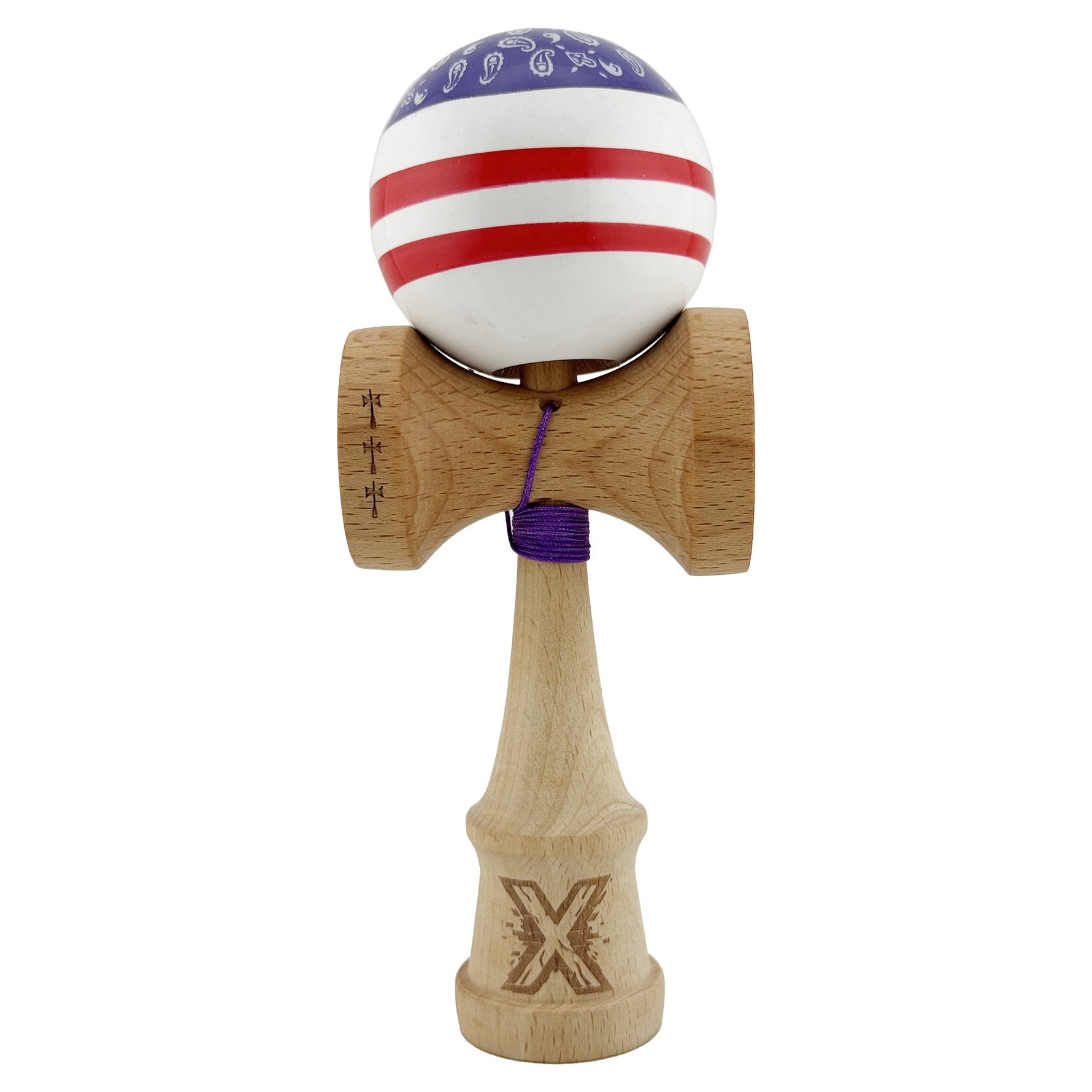 Kendama X CHICANOS Originala, Profesionala, Flippy, Big Cups V2, Super Sticky cu Cupe Mari, Rulment Metalic, din lemn