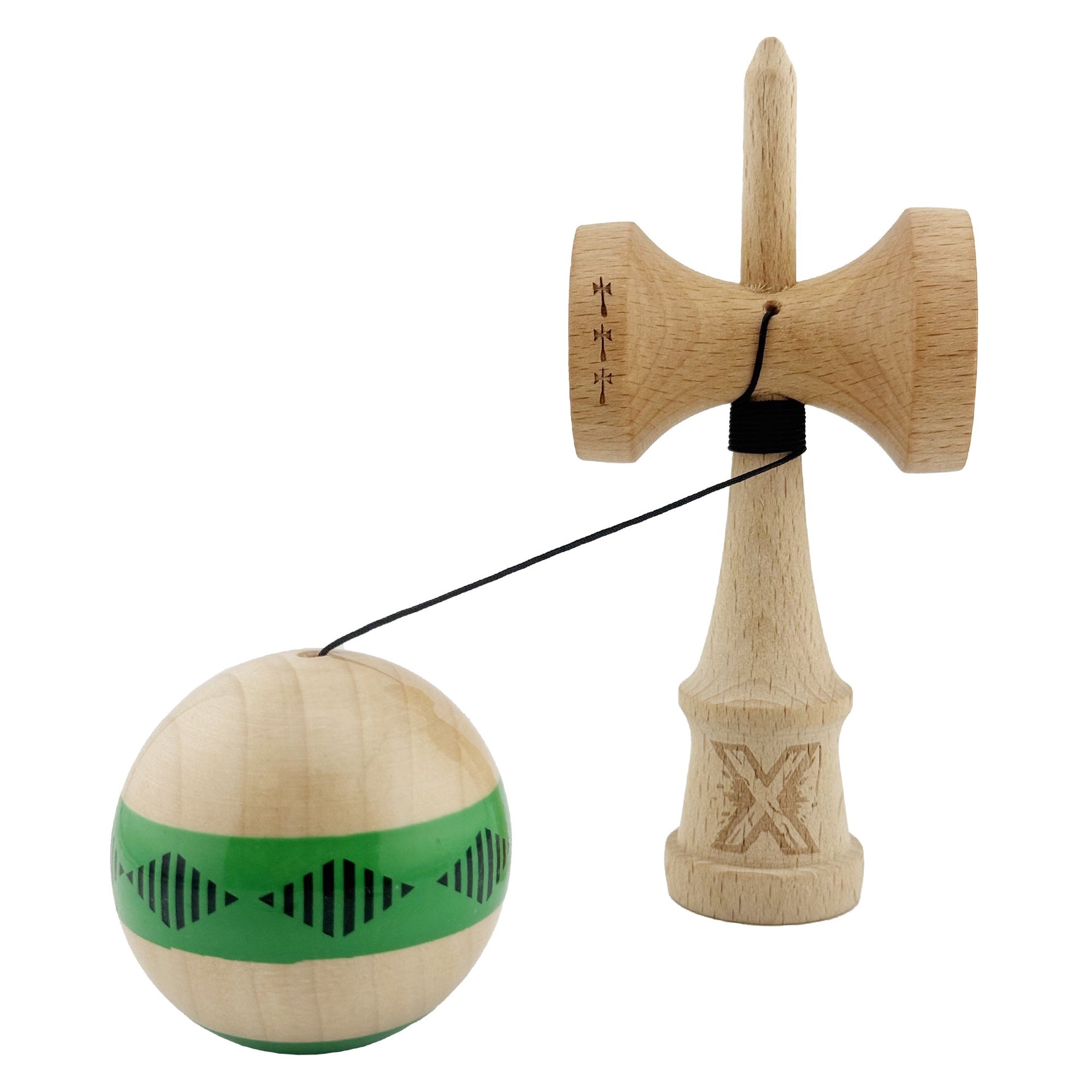 Kendama X FREQUENCY Originala, Profesionala, Flippy, Big Cups V2, Super Sticky cu Cupe Mari, Rulment Metalic, din lemn