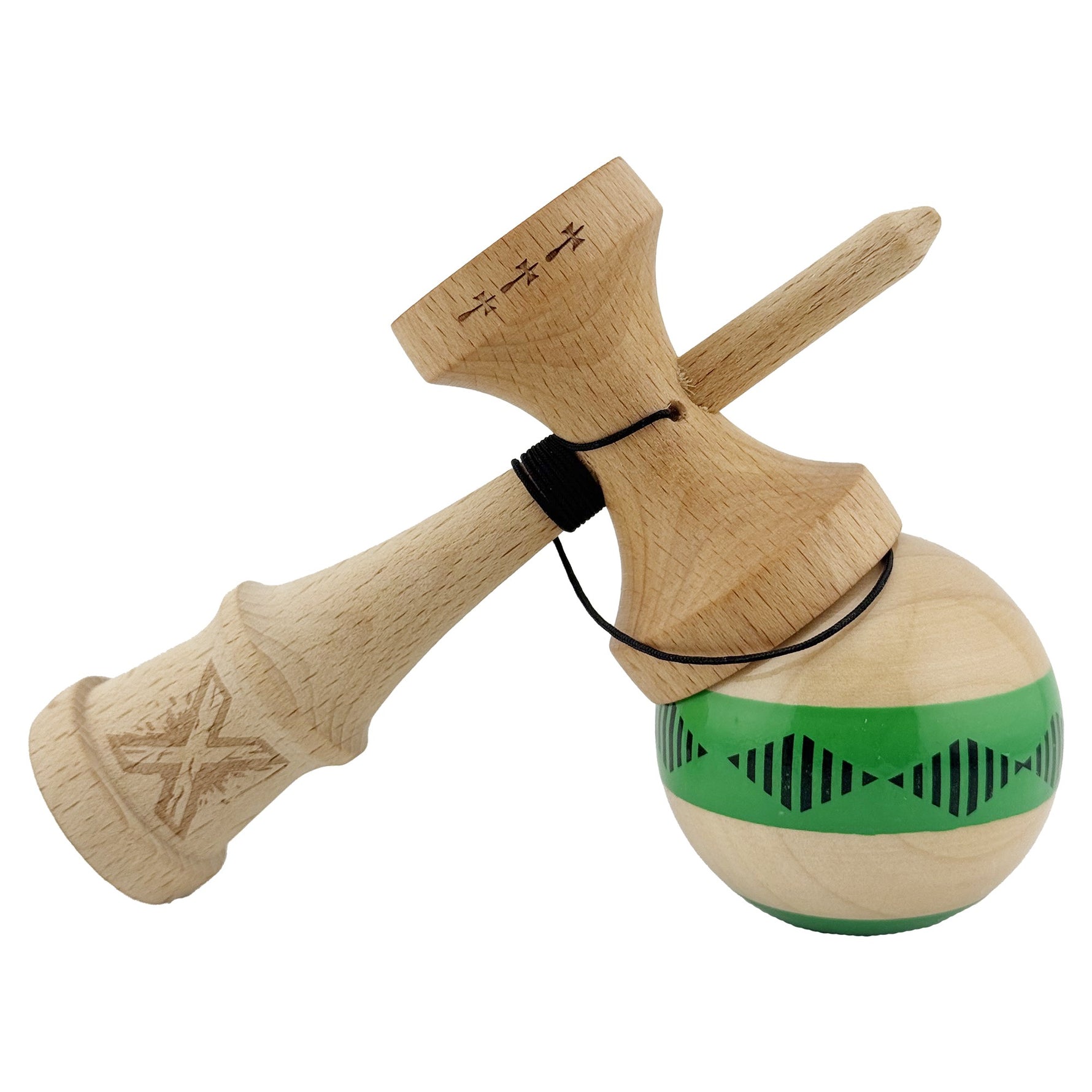 Kendama X FREQUENCY Originala, Profesionala, Flippy, Big Cups V2, Super Sticky cu Cupe Mari, Rulment Metalic, din lemn