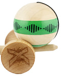 Kendama X FREQUENCY Originala, Profesionala, Flippy, Big Cups V2, Super Sticky cu Cupe Mari, Rulment Metalic, din lemn