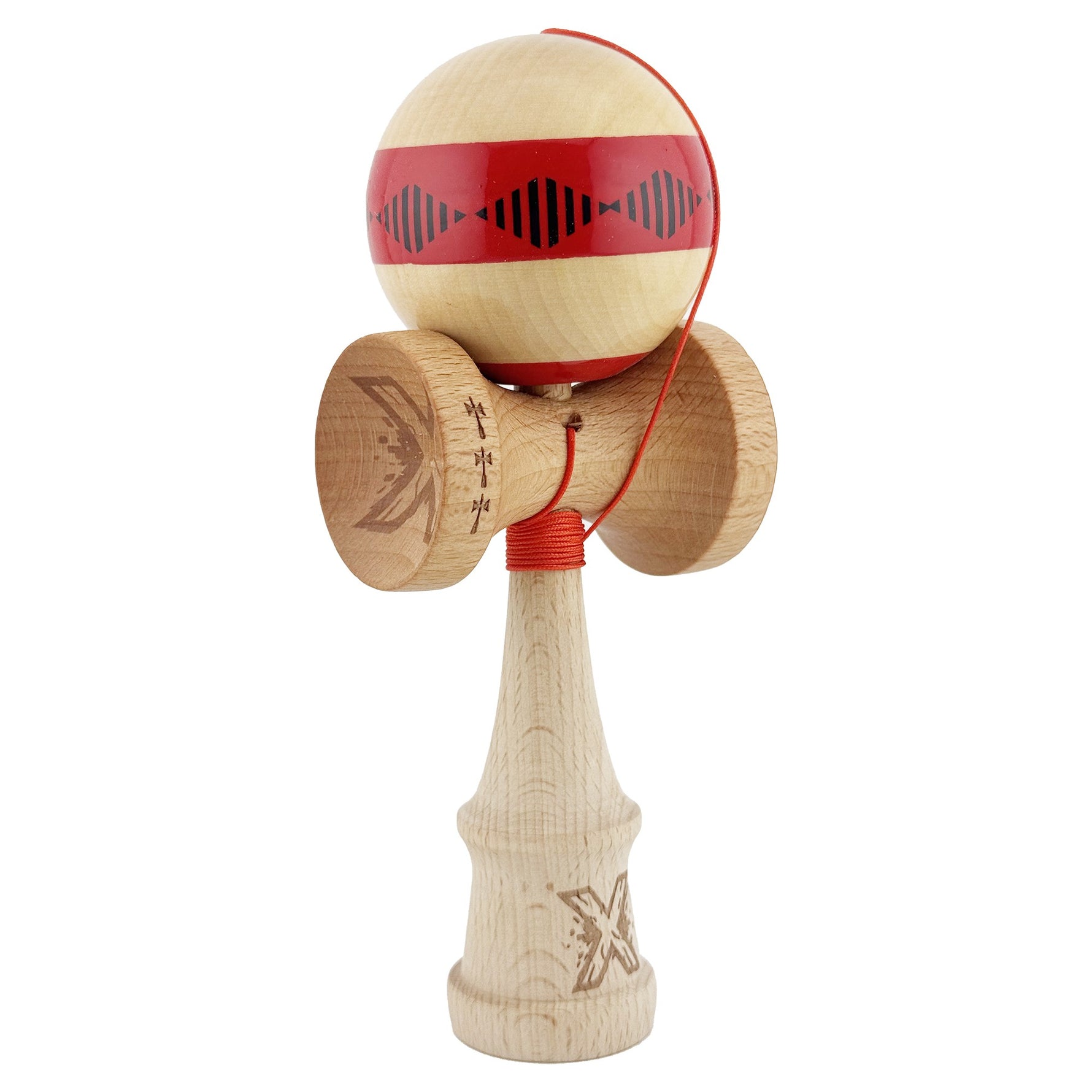 Kendama X FREQUENCY Originala, Profesionala, Flippy, Big Cups V2, Super Sticky cu Cupe Mari, Rulment Metalic, din lemn
