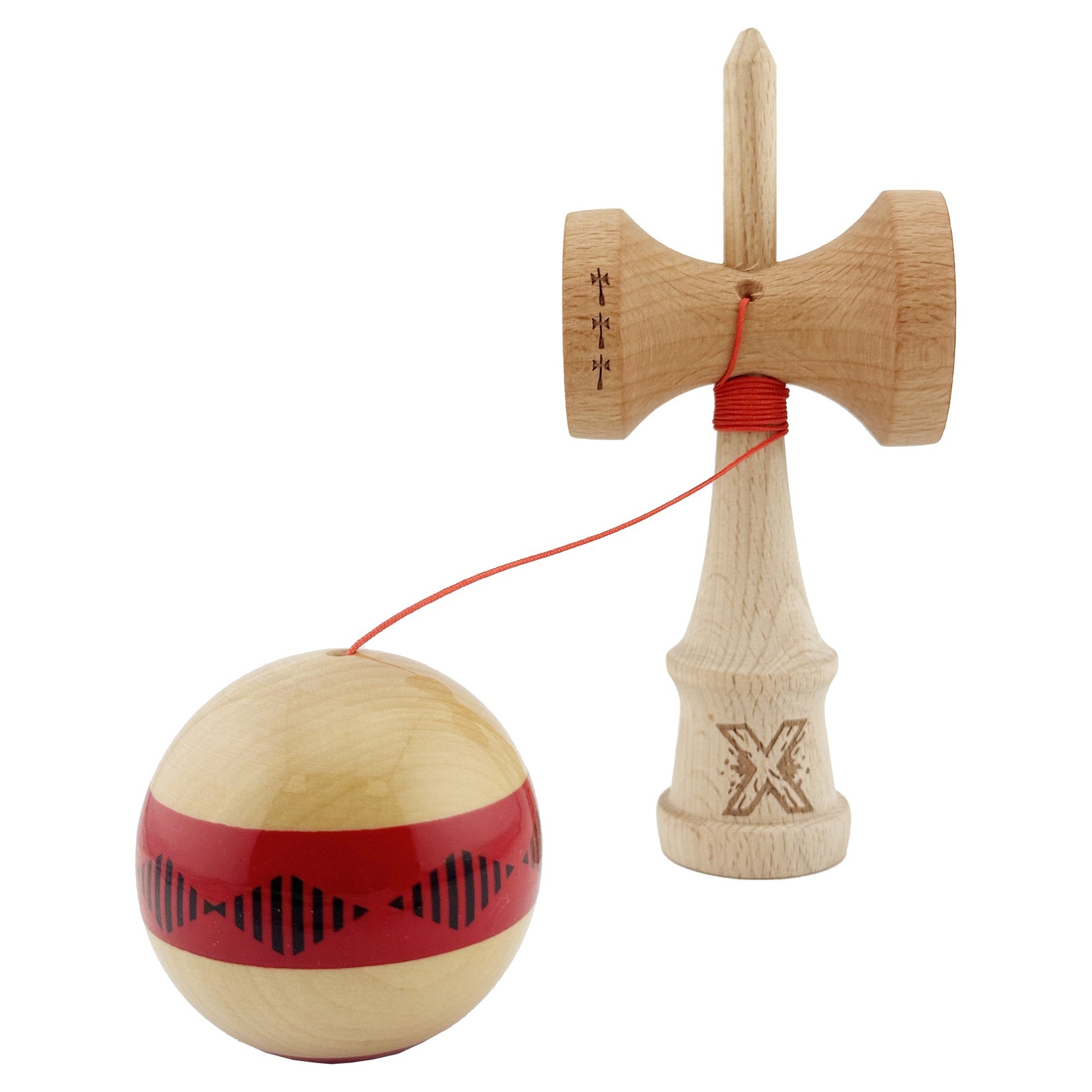 Kendama X FREQUENCY Originala, Profesionala, Flippy, Big Cups V2, Super Sticky cu Cupe Mari, Rulment Metalic, din lemn
