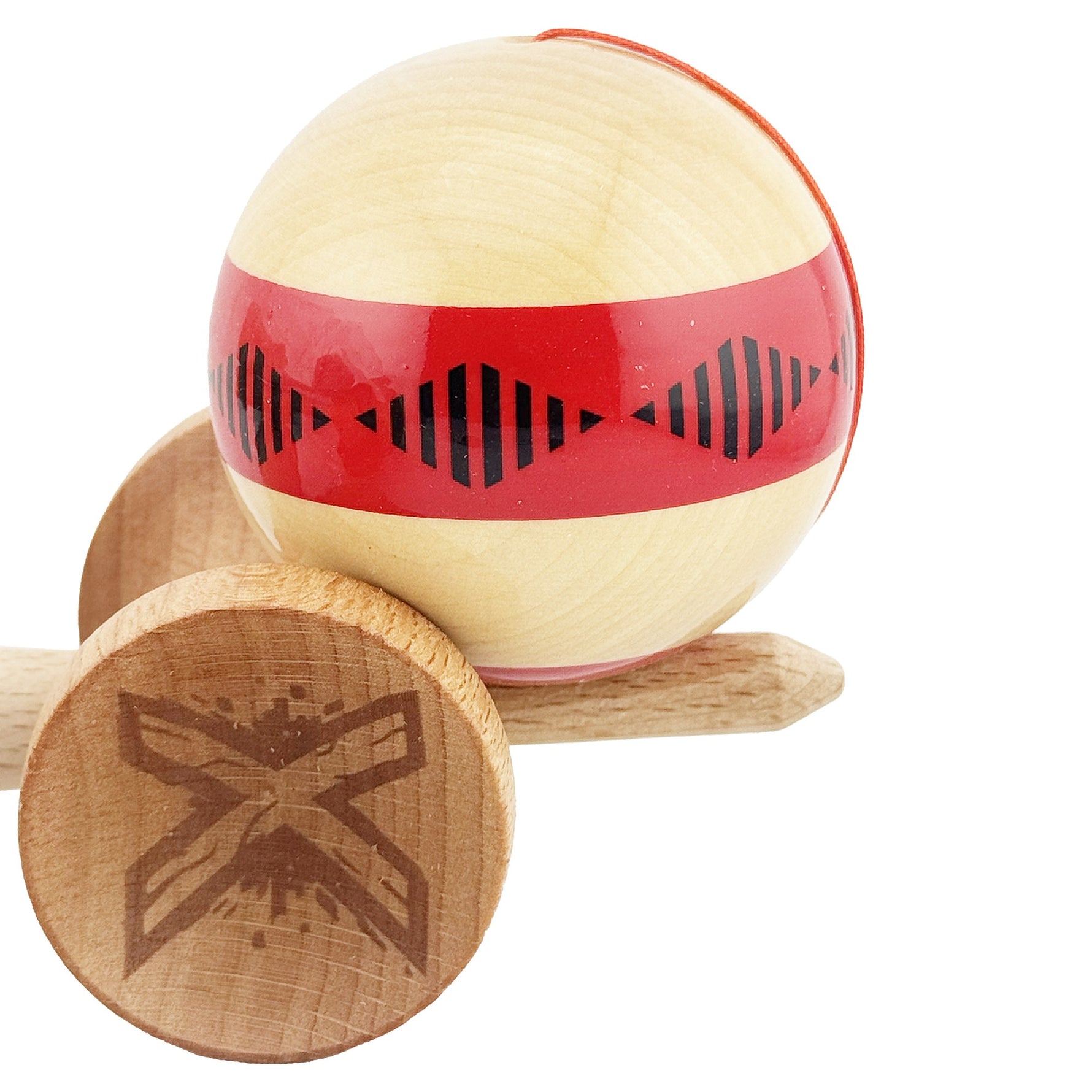 Kendama X FREQUENCY Originala, Profesionala, Flippy, Big Cups V2, Super Sticky cu Cupe Mari, Rulment Metalic, din lemn