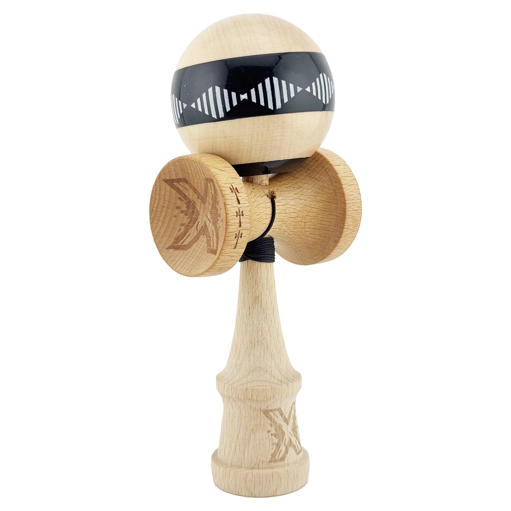 Kendama X FREQUENCY Originala, Profesionala, Flippy, Big Cups V2, Super Sticky cu Cupe Mari, Rulment Metalic, din lemn