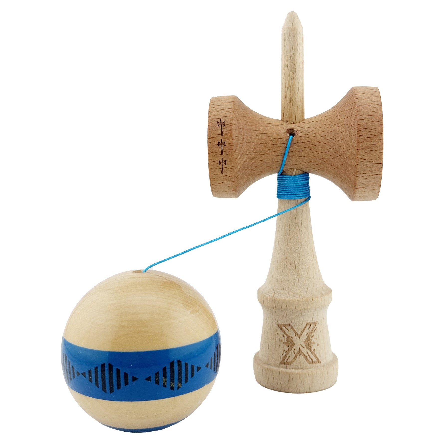 Kendama X FREQUENCY Originala, Profesionala, Flippy, Big Cups V2, Super Sticky cu Cupe Mari, Rulment Metalic, din lemn