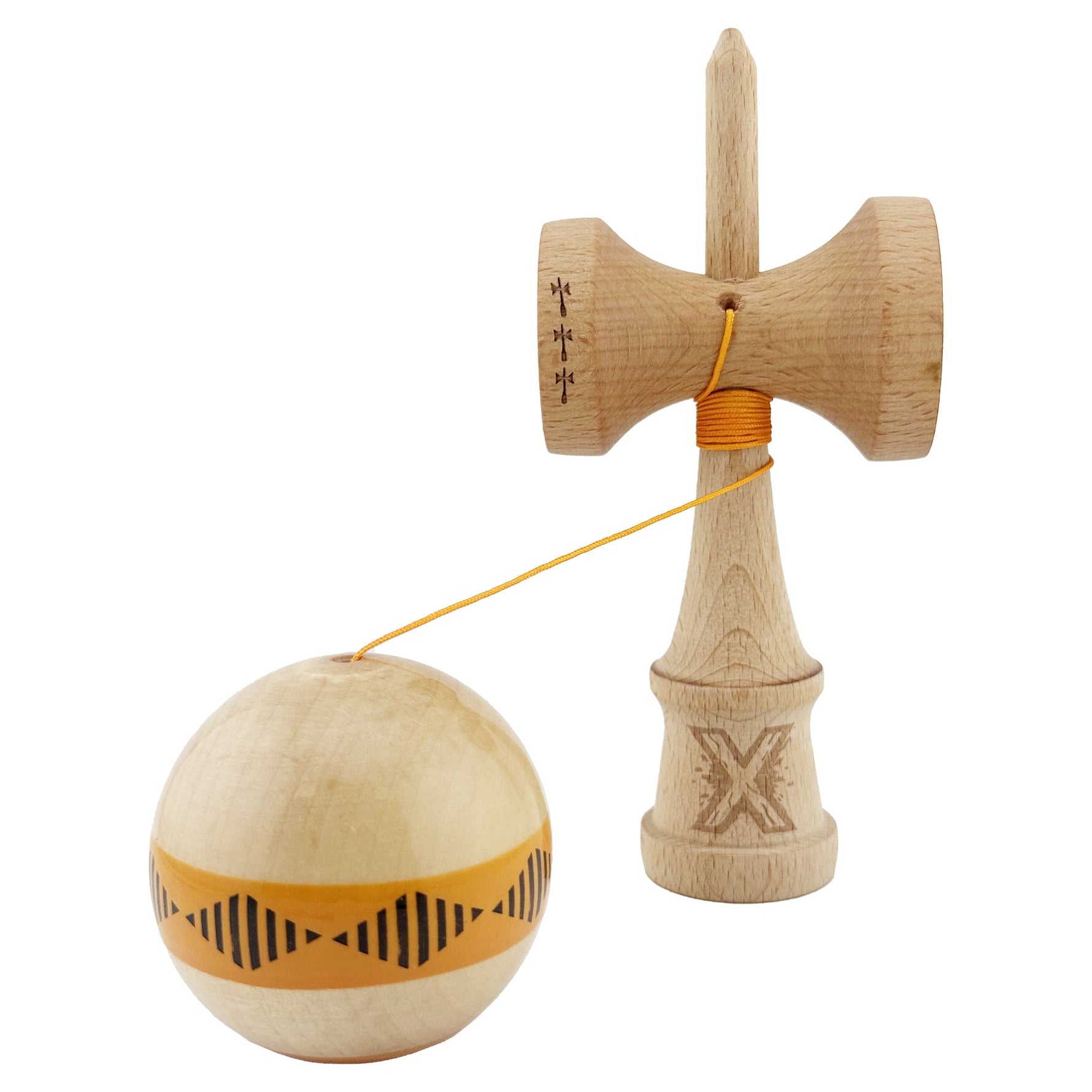 Kendama X FREQUENCY Originala, Profesionala, Flippy, Big Cups V2, Super Sticky cu Cupe Mari, Rulment Metalic, din lemn