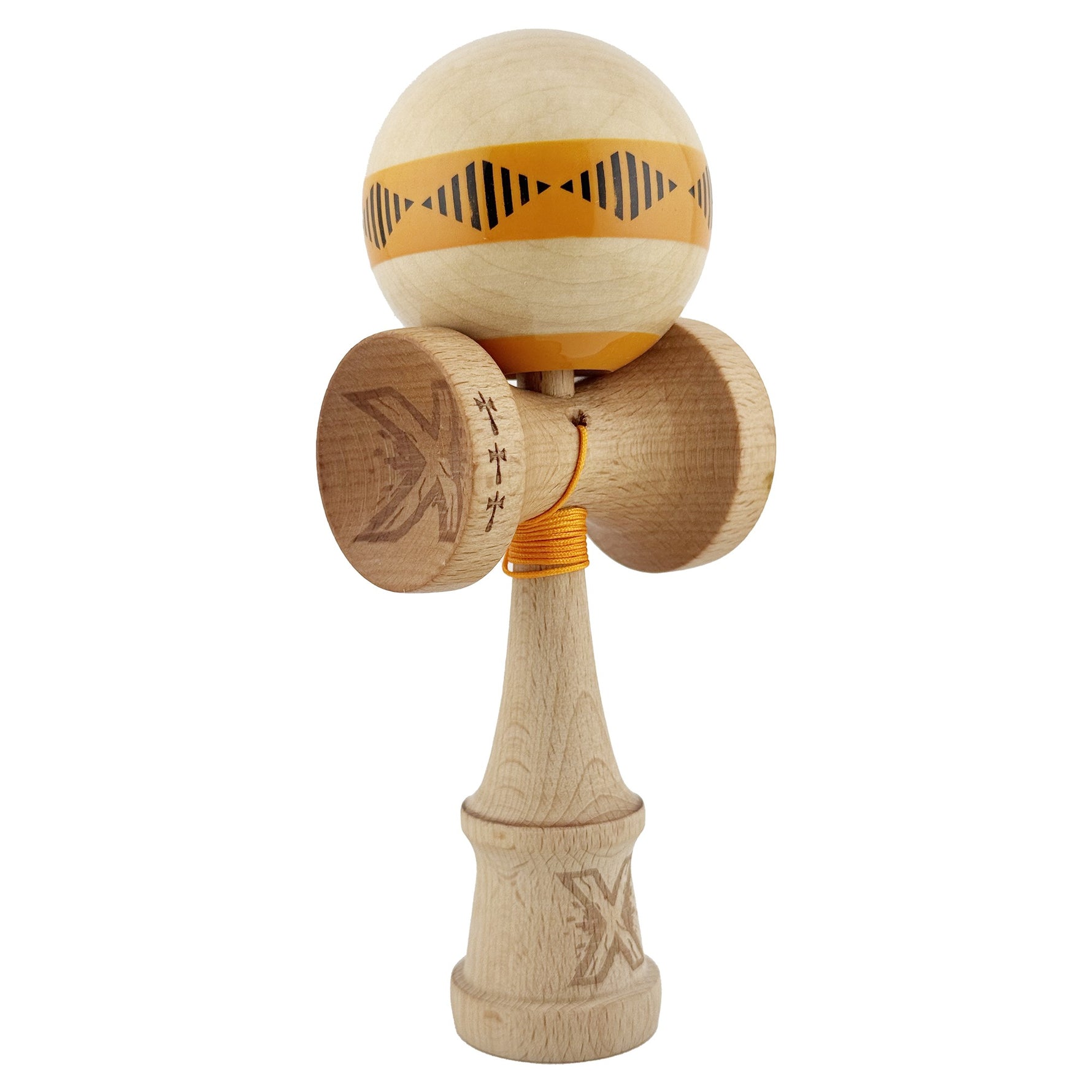 Kendama X FREQUENCY Originala, Profesionala, Flippy, Big Cups V2, Super Sticky cu Cupe Mari, Rulment Metalic, din lemn