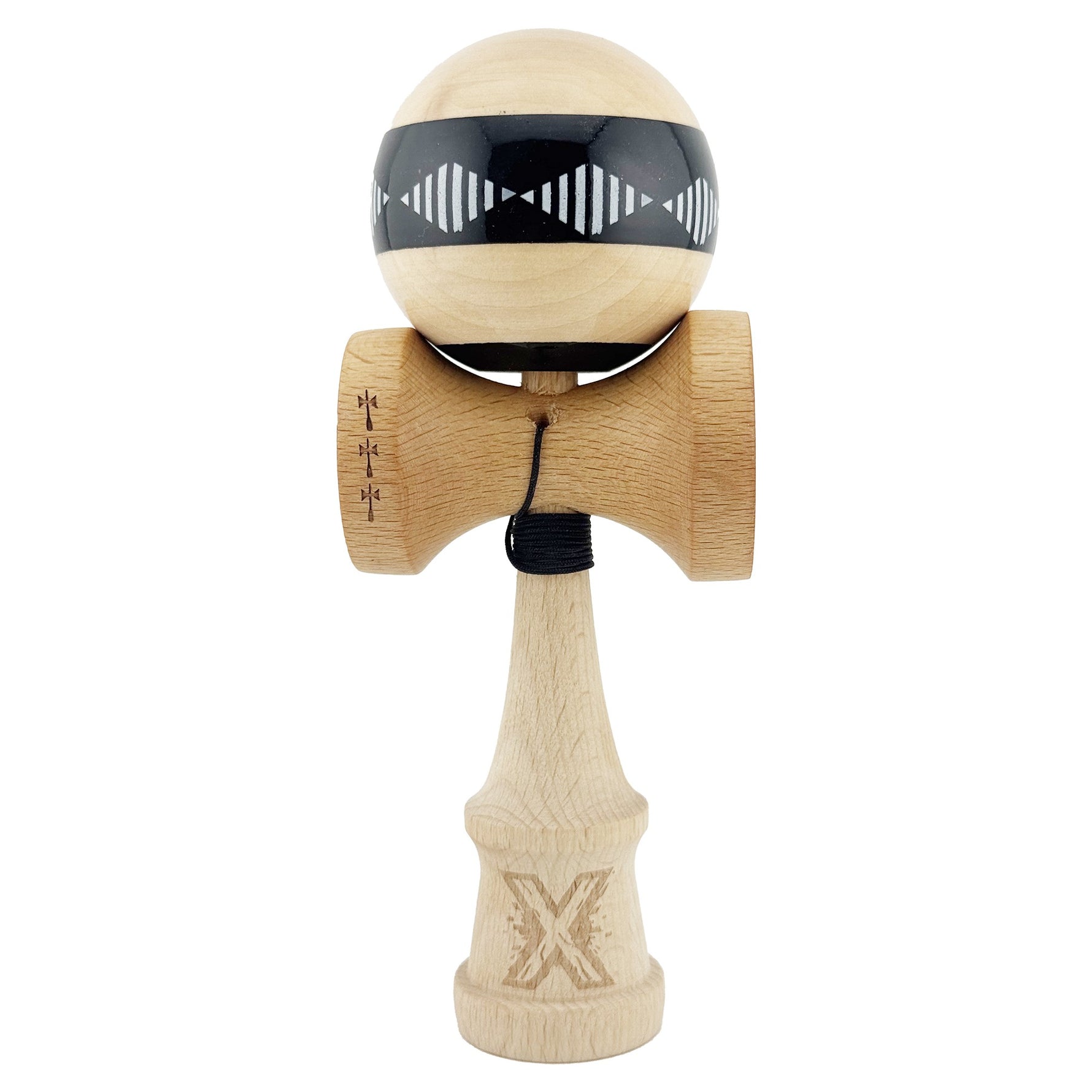 Kendama X FREQUENCY Originala, Profesionala, Flippy, Big Cups V2, Super Sticky cu Cupe Mari, Rulment Metalic, din lemn