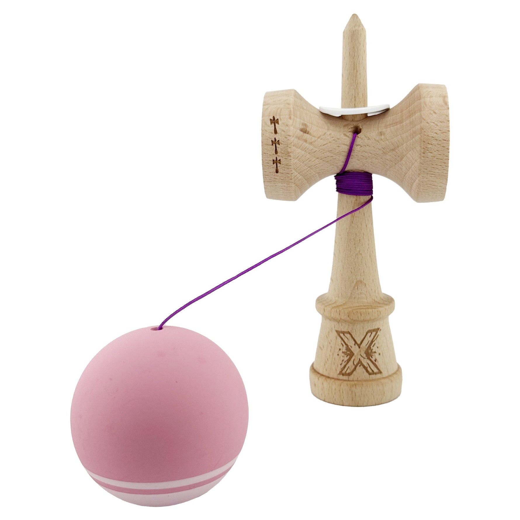 Kendama X Originala, Profesionala, Flippy, Rubber Grip, Cupe Mari KING SIZE V3, Gaura in Baza, Rulment Metalic, din