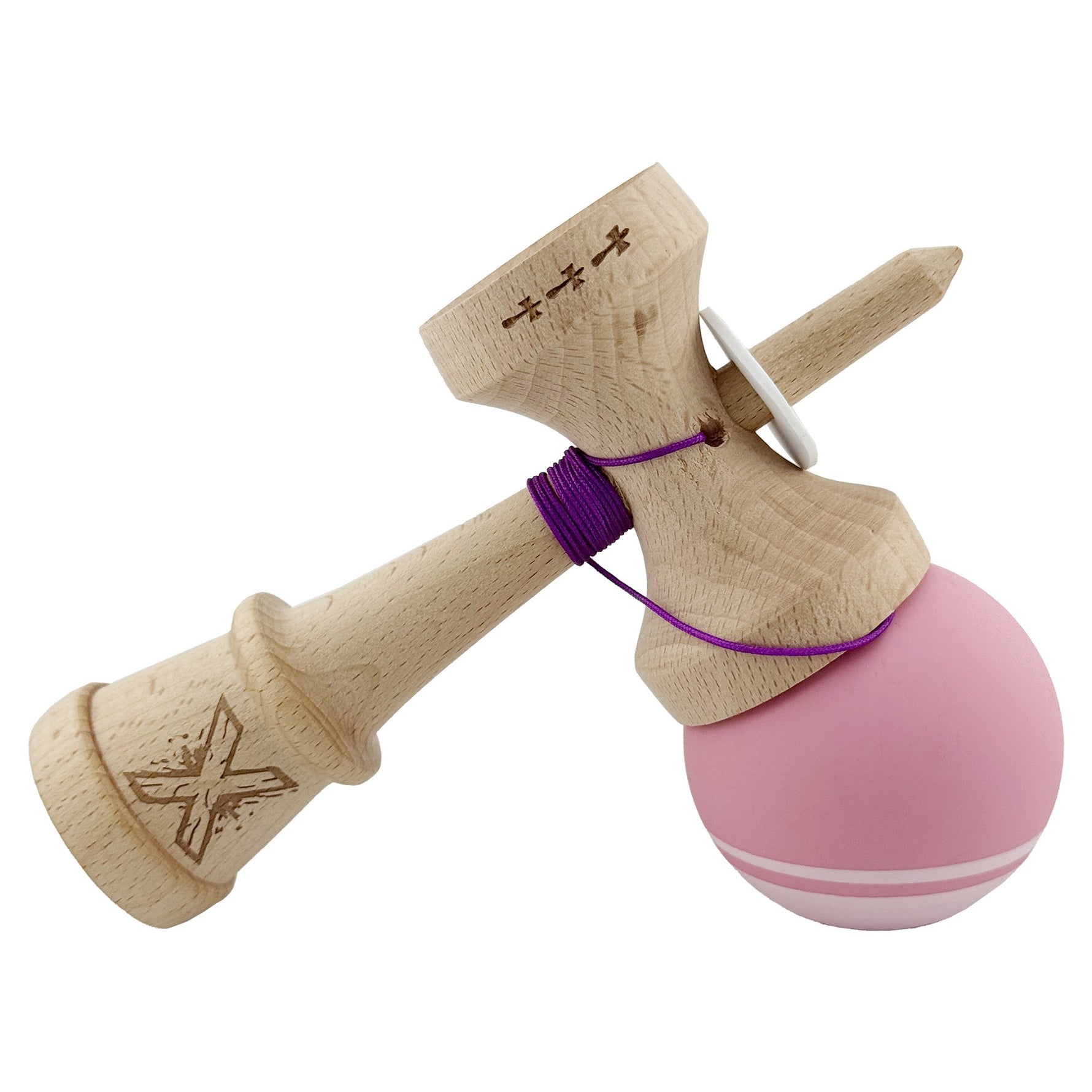Kendama X Originala, Profesionala, Flippy, Rubber Grip, Cupe Mari KING SIZE V3, Gaura in Baza, Rulment Metalic, din