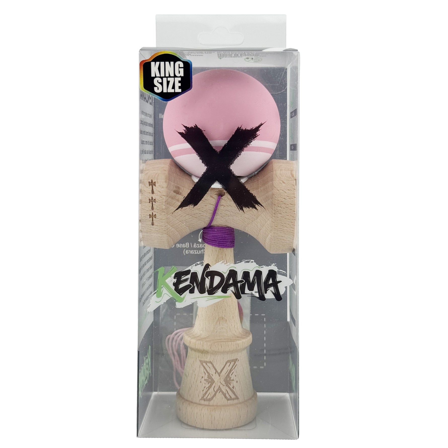 Kendama X Originala, Profesionala, Flippy, Rubber Grip, Cupe Mari KING SIZE V3, Gaura in Baza, Rulment Metalic, din