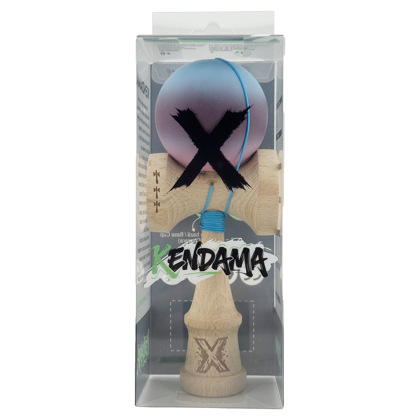 Kendama X Originala, Profesionala, Flippy, Big Cups V2, Rubber Grip cu Cupe Mari, Rulment Metalic cu Ata 55 cm,