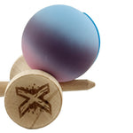 Kendama X Originala, Profesionala, Flippy, Big Cups V2, Rubber Grip cu Cupe Mari, Rulment Metalic cu Ata 55 cm,