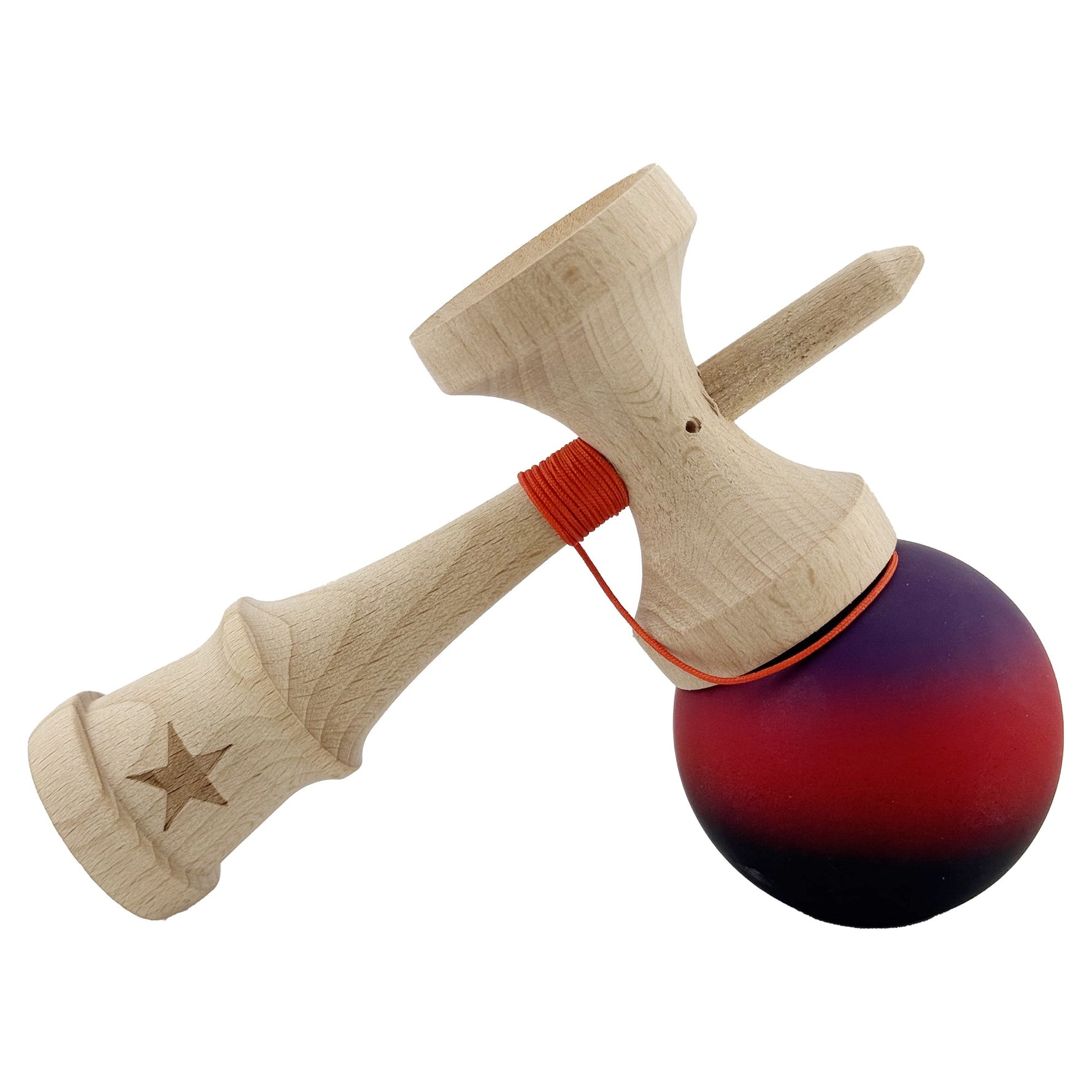 Kendama X Originala, Profesionala, Flippy, Big Cups V2, Rubber Grip cu Cupe Mari, Rulment Metalic cu Ata 55 cm,