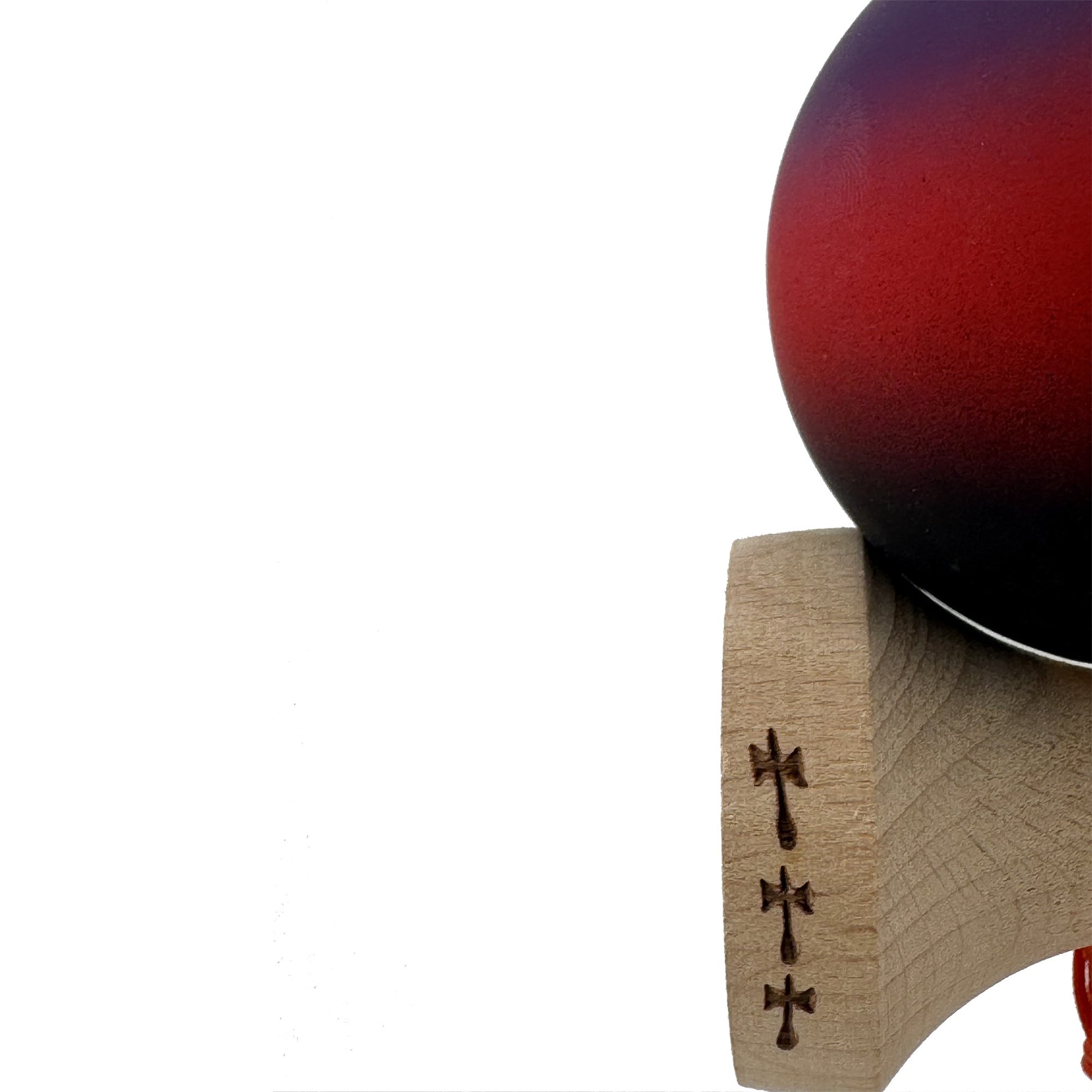 Kendama X Originala, Profesionala, Flippy, Big Cups V2, Rubber Grip cu Cupe Mari, Rulment Metalic cu Ata 55 cm,