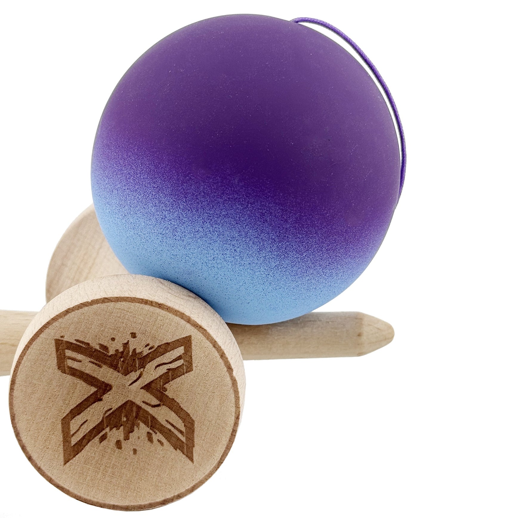 Kendama X Originala, Profesionala, Flippy, Big Cups V2, Rubber Grip cu Cupe Mari, Rulment Metalic cu Ata 55 cm,